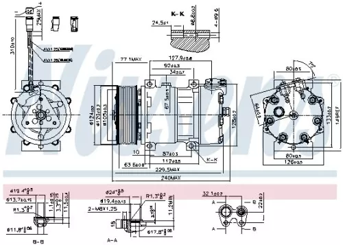 NISSENS Compressor, air conditioning (890022)
