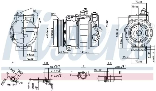 NISSENS Compressor, air conditioning (890140)