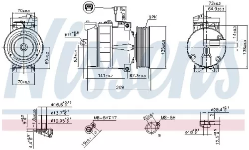 NISSENS Compressor, air conditioning (89030)