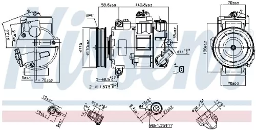 NISSENS Compressor, air conditioning (890632)