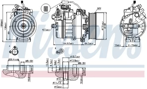 NISSENS Compressor, air conditioning (89371)