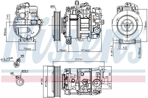 NISSENS Compressor, air conditioning (89209)