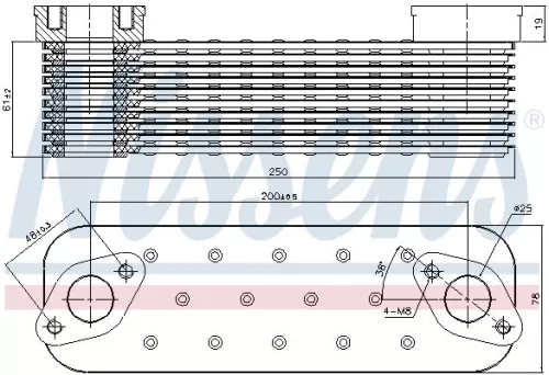 NISSENS Oil Cooler, engine oil (90727)