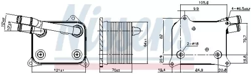 NISSENS Oil Cooler, engine oil (90839)