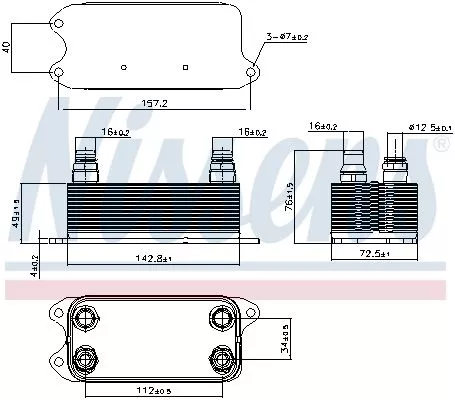 NISSENS Oil Cooler, automatic transmission (90909)