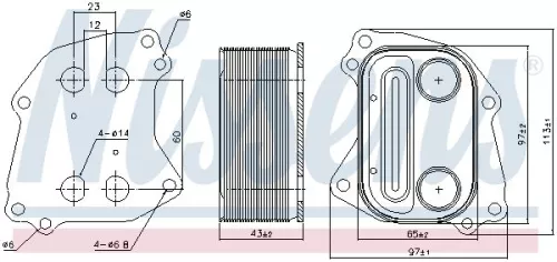 NISSENS Oil Cooler, engine oil (90963)
