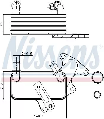 NISSENS Oil Cooler, automatic transmission (91129)