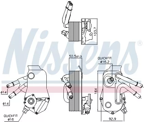 NISSENS Oil Cooler, automatic transmission (91224)