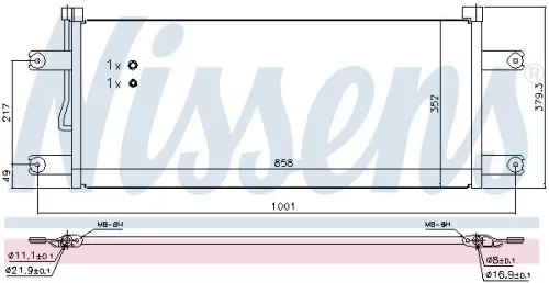 NISSENS Condenser, air conditioning (940543)