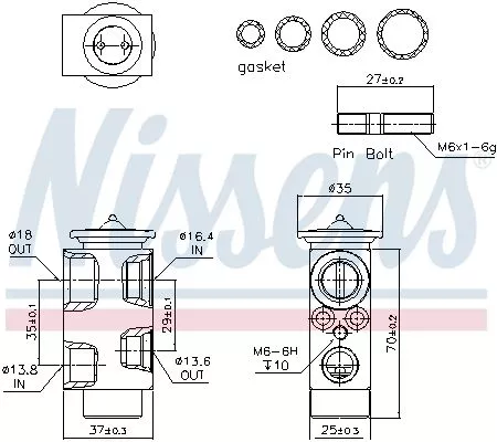 NISSENS Expansion Valve, air conditioning (999222)