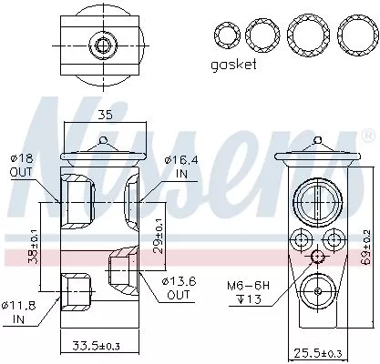 NISSENS Expansion Valve, air conditioning (999315)