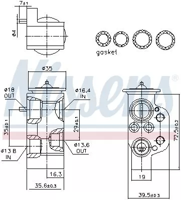 NISSENS Expansion Valve, air conditioning (999376)