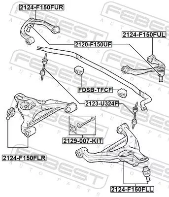 FEBEST Camber Correction Screw Set (2129-007-KIT)
