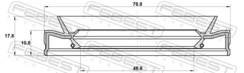FEBEST Shaft Seal, differential (95HEY-50791118L)