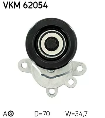 SKF Belt Tensioner, V-ribbed belt (VKM62054)