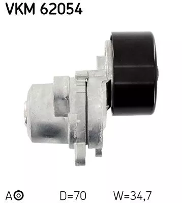 SKF Belt Tensioner, V-ribbed belt (VKM62054)
