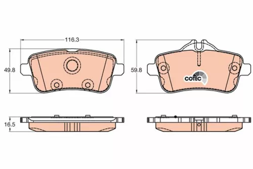 TRW Brake Pad Set, disc brake (GDB1947)