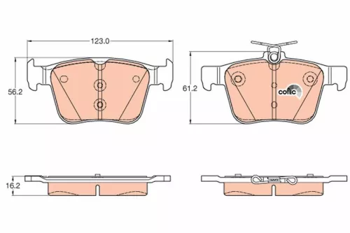 TRW Brake Pad Set, disc brake (GDB1957)