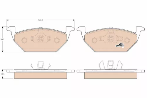TRW Brake Pad Set, disc brake (GDB1984)