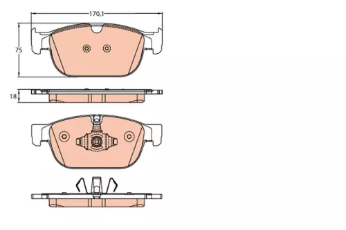 TRW Brake Pad Set, disc brake (GDB2153)
