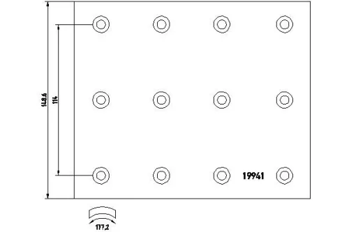 Brake Lining Kit, drum brake
