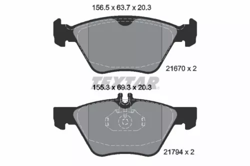 TEXTAR Brake Pad Set, disc brake (2167001)