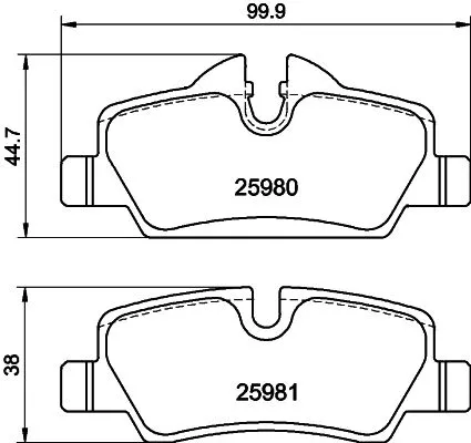 TEXTAR Brake Pad Set, disc brake (2598001)