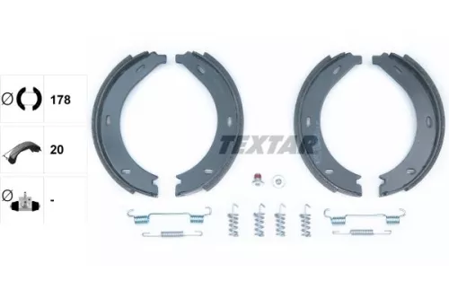 TEXTAR Brake Shoe Set, parking brake (91054600)