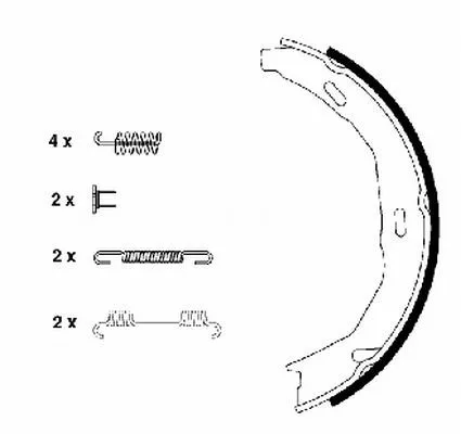 Brake Shoe Set, parking brake