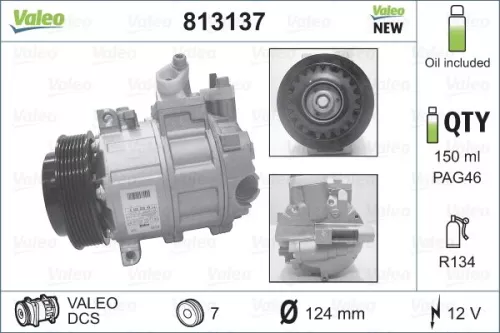VALEO Compressor, air conditioning (813137)