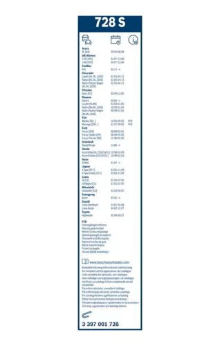 BOSCH Wiper Blade (3397001728)