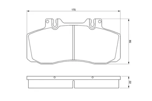BOSCH Brake Pad Set, disc brake (0986468350)