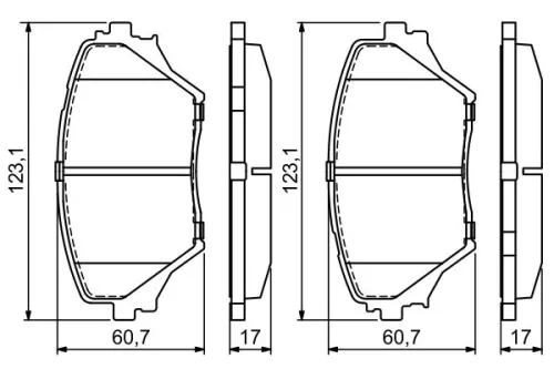 BOSCH Brake Pad Set, disc brake (0986424719)