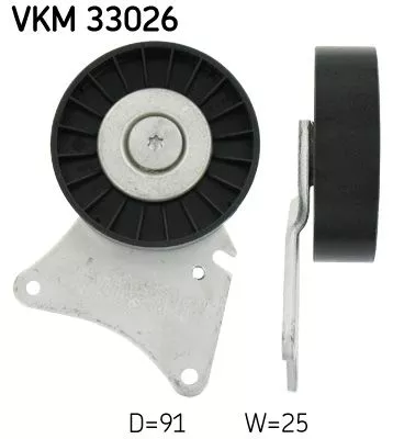 Deflection/Guide Pulley, V-ribbed belt