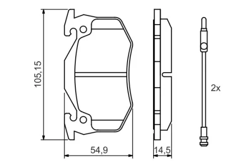BOSCH Brake Pad Set, disc brake (0986466346)