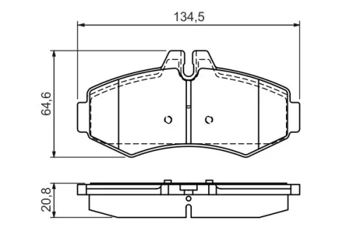 BOSCH Brake Pad Set, disc brake (0986494013)