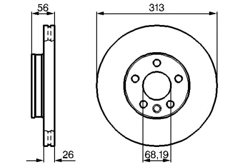 BOSCH Brake Disc (0986478296)
