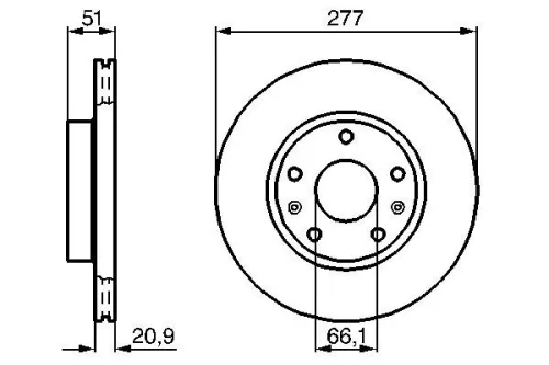 BOSCH Brake Disc (0986478992)
