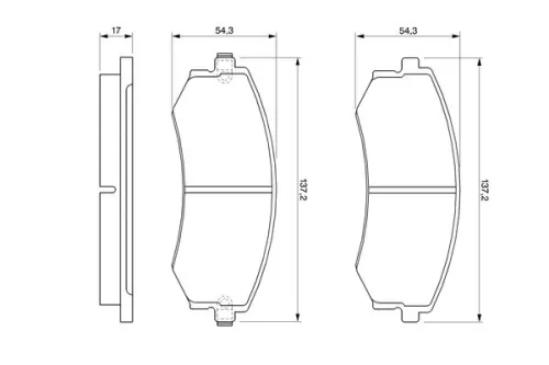 BOSCH Brake Pad Set, disc brake (0986424215)