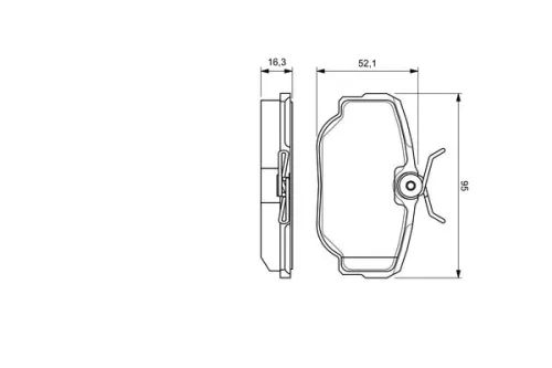 BOSCH Brake Pad Set, disc brake (0986424564)