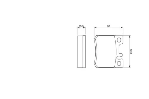 BOSCH Brake Pad Set, disc brake (0986424358)