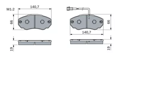 BOSCH Brake Pad Set, disc brake (0986494048)