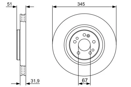 BOSCH Brake Disc (0986479405)