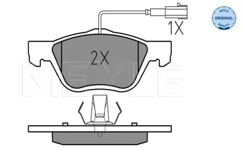 MEYLE Brake Pad Set, disc brake (0252163719/W)