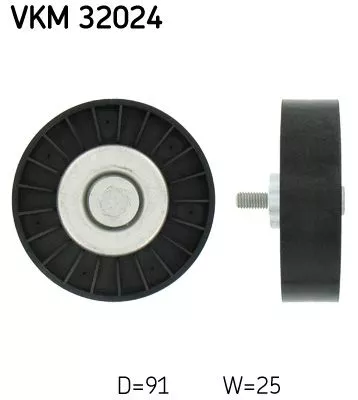 Deflection/Guide Pulley, V-ribbed belt