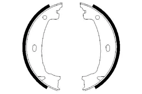 BOSCH Brake Shoe Set, parking brake (0986487608)