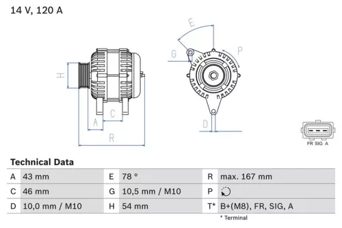BOSCH Alternator (0986049171)