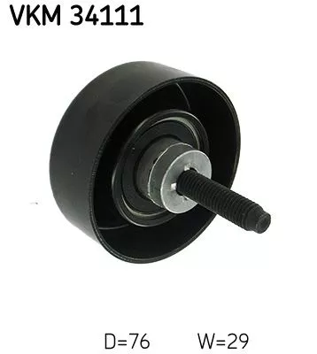 Deflection/Guide Pulley, V-ribbed belt