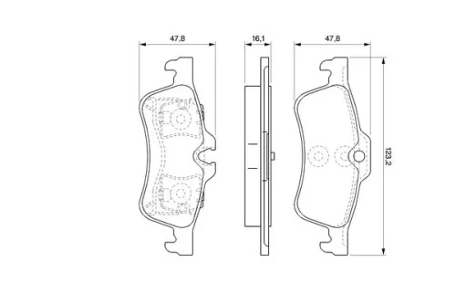 BOSCH Brake Pad Set, disc brake (0986494063)