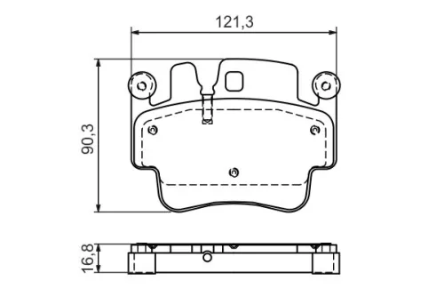 BOSCH Brake Pad Set, disc brake (0986494281)